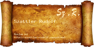 Szattler Rudolf névjegykártya