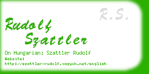 rudolf szattler business card
